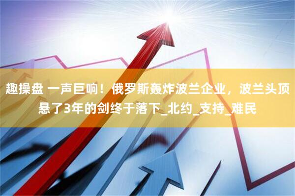 趣操盘 一声巨响！俄罗斯轰炸波兰企业，波兰头顶悬了3年的剑终于落下_北约_支持_难民